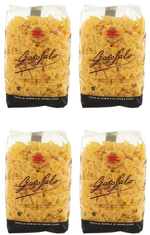 Garofalo Farfalle Rigati Lot De 4 Pâtes Courtes 500 G