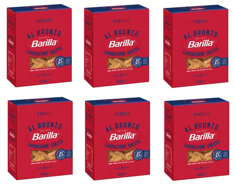 Barilla Fusilli Al Bronzo Lot De 6 Pâtes Tirées Bronze 400 G