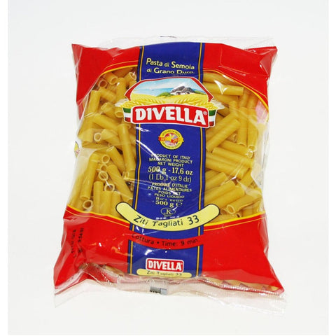 Divella Ziti Coupe 33 Temps De Cuisson 9 Minutes500 Grammes - Made In Italy