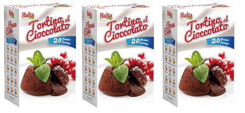 Halta Preparato Per Tortino Al Cioccolato Lot De 3 Mélanges De Poudre Préparés Pour Gâteaux Au Chocolat 1000 G