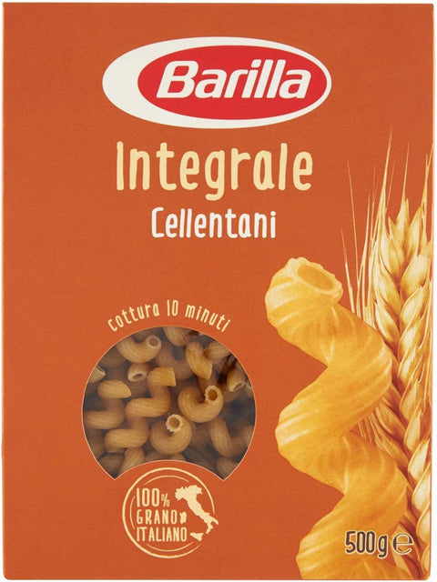 Lot De 10 Pâtes Barilla Cellentani Integrali Grains Entiers Italiens Nouilles 500 G
