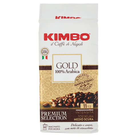 Kimbo - Cafe Gold Arabica 250gr - Produit Artisanal Italien - Produit Artisanal Italien