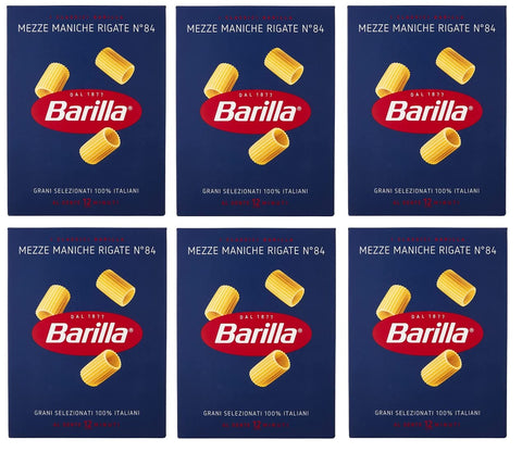 Barilla Lot De 6 Pâtes Mezze Maniche Rigatn. 84 (6 X 500 G)