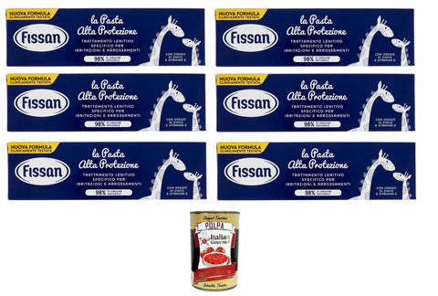 Fissan La Pasta Alta Protezione Pâte Haute Protection 6 X 100 G + Italian Gourmet Polpa 400 G