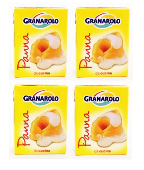 Granarolo: Lot De 4 Crèmes De Cuisson Italiennes « Panna Da Cucina », Uht Longue Durée De Vie (200 Ml)