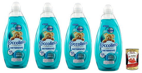 Coccolino Wonder Wash Detersivo Ultra Clean 37 Lessives, Lessive Liquide Pour Machine À Laver, Détergent, 4 X 1480 Ml + Italian Gourmet Polpa 400 G