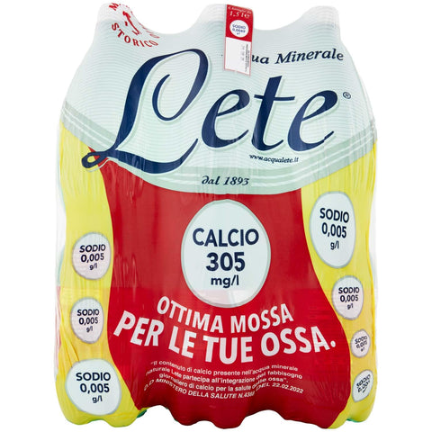 Lete Acqua Minerale Effervescente Naturale 1.5l (Confezione Da 6)