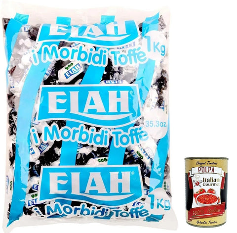 Elah Mentaliqurizia, Novecento, Caramella Bonbons Caramella, Menthe Pyperite Et Réglisse, Bonbons, Sucettes 1 Kg + Polpa Italien Gourmet 400 G