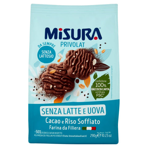 Misura Privolat Souffle De Riz Biscuits & Cacao 290 Grammes Collation Petit-Déjeuner