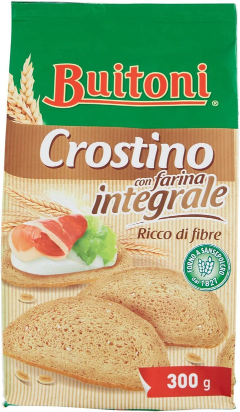 3 Croûtons Buitoni Crostino Con Farina Integrale Avec Farine De Blé Entier 300 G Riche En Fibres