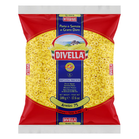 Lot De 10 Pâtes Divella 100 % Italiennes N° 75 Anellini 500 G
