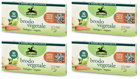 Alce Nero: Brodo Vegetale Lot De 10 Bouillons Biologiques 10 G Par Lot De 4