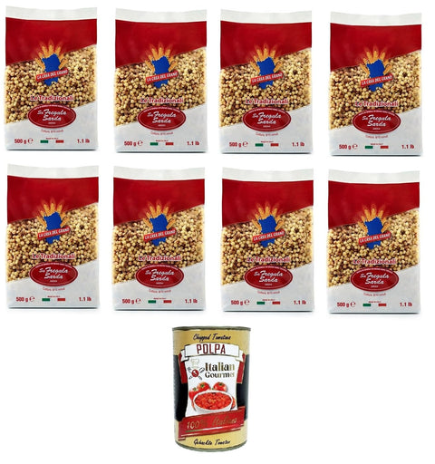La Casa Del Grano Fregola Sarda Media Fregola Sarde Moyenne 8 X 500 G + Italian Gourmet Polpa 400 G