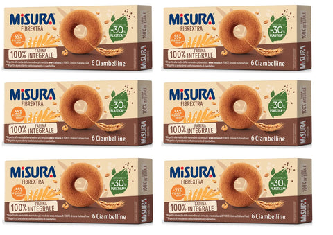 Misura Fibrextra Ciambelline Integrali Lot De 6 Beignets À Grains Entiers 100 % Farine De Grains Entiers Snack Doux 230 G