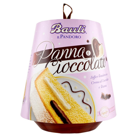 Bauli Pandoro Panna & Cioccolato Lot De 3 Moules Doux Avec Crème Au Chocolat Et Crème Fouettée 750 G