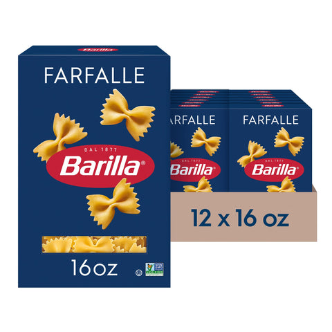 Barilla Pasta, Farfalle, 16 Ounce (Pack Of 12)