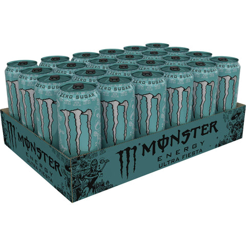 Monster Energy Ultra Fiesta Lot De 24 Boissons Énergisantes Sans Sucre À La Mangue, 473 Ml