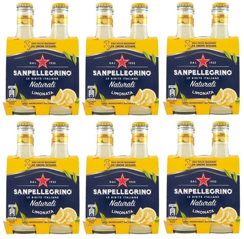Sanpellegrino San Pellegrino Limonata Naturali Lot De 24 Boissons Rafraîchissantes À Base De Jus De Citron Italiens, En Verre, Jetables, 20 Cl