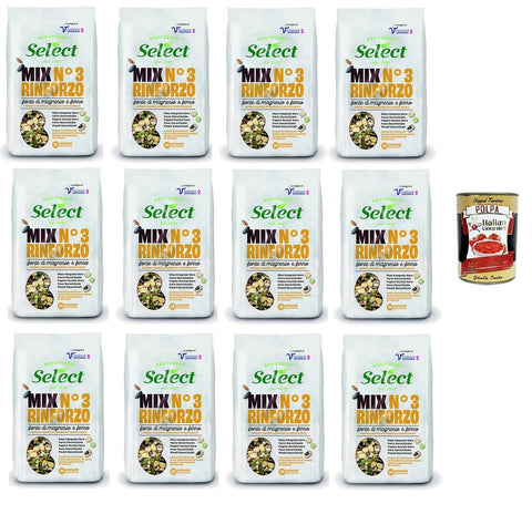 Select Mix N.3 Rinforzo Source De Magnésium Et De Fer 12 X 300 G + Italian Gourmet Polpa 400 G
