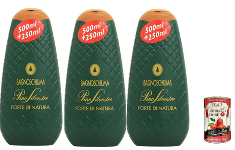Pino Silvestre Lot De 3 Gels Douche Forte Di Natura 750 Ml + Pélati Italien Gourmet 400 G