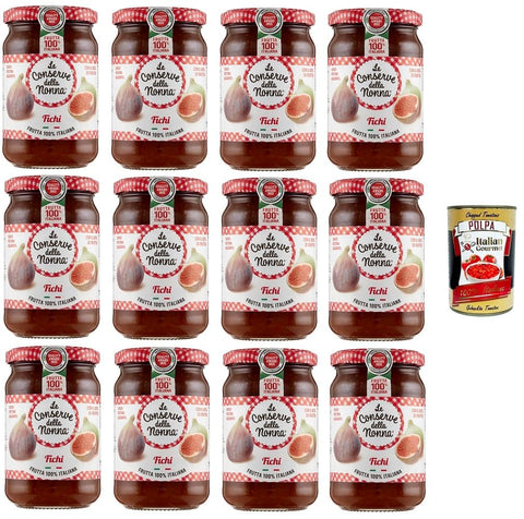 Le Conserve Della Nonna- Confetura Di Fichi Figues À Confiture 12 X 340 G + Italian Gourmet Polpa 400 G