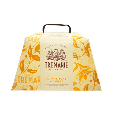 Tre Marie Il Panettone Milanese 750 G (1 Lb 10.5 Oz) Traditional Italian Christmas Cake
