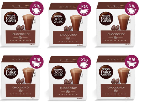 Nestlé Nescafé Dolce Gusto Capsule Chococino Cocoa Selection Lot De 6 Capsules De Chocolat Avec Vanille Et Mousse De Lait Crémeuse