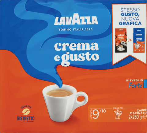 Lavazza - Miscela Di Caffe' Macinato, Gusto Forte, 2 X 250 G - 500 G