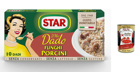 Star Dado Funghi Porcini Brodo Lot De 24 Cubes De Soupe De Bouillon 10 Pz + Polpa Gourmet Italien 400 G