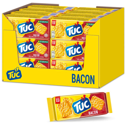 Tuc Bacon 100g - Snacks Salés Fins - Pack De 24 Sachets