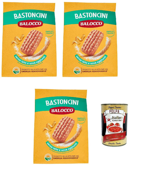 Balocco Bastoncini Biscotti Avec Une Note De Citron Pour Le Petit Déjeuner 3x 700g Cookies Biscuits + Italian Gourmet Polpa 400g