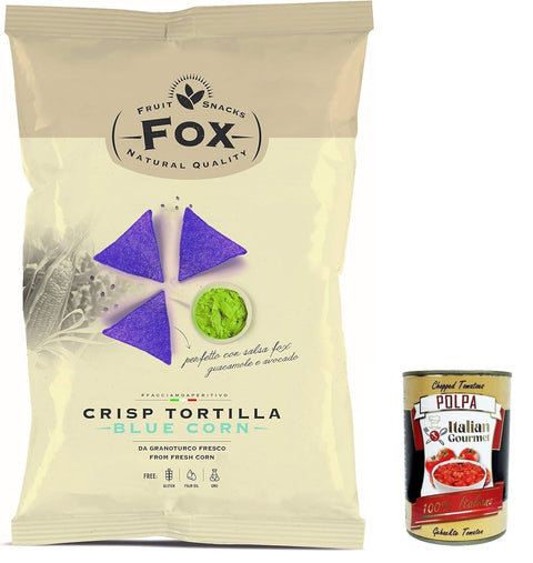 Fox Natural Quality Vintage Lot De 10 Chips De Pommes De Terre Cuites À La Main 120 G + Polpa Gourmet Italien 400 G