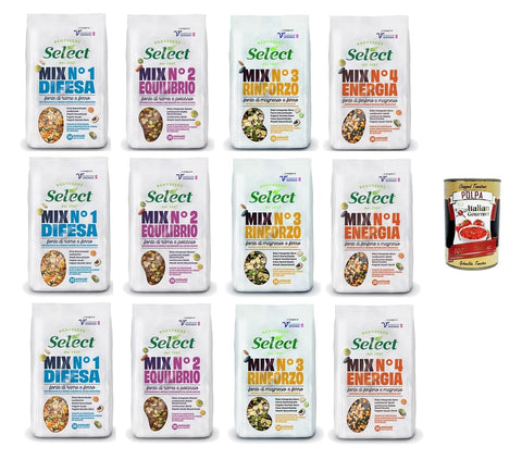 Select Mix 1-2-3-4 Lot De 4 Sources De Phosphore, Magnésium, Fer, Potassium, Cuivre + Italian Gourmet Polpa 400 G
