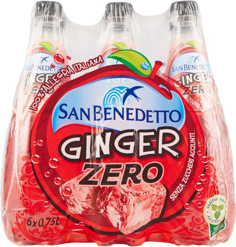 San Benedetto Ginger Zero Pet Lot De 12 Bouteilles Sans Sucre 0,75 L