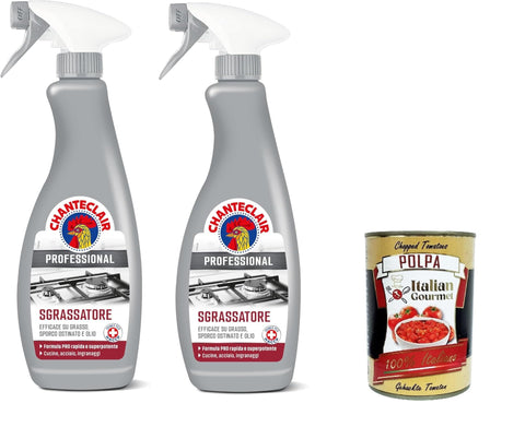 Chanteclair Professional Sgrassatore Dégraissant Professionnel 2 X 700 Ml + Italian Gourmet Polpa 400 G