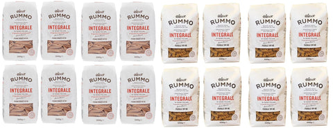 Rummo Pâtes Complètes Lot D'essai 8 Stylos Rayés + 8 Pâtes Italiennes Fusilli ( 16 X 500 G)