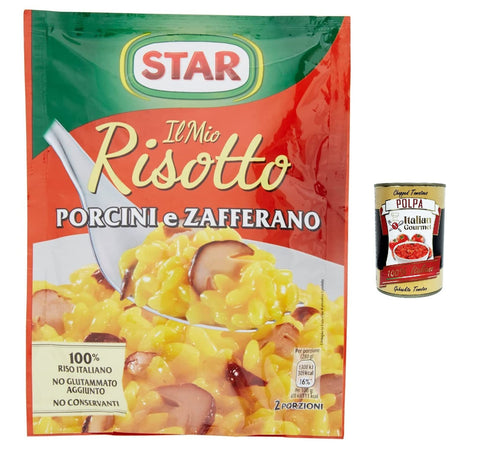 Star Risotto Cremoso Porcini E Zafferano Lot De 10 Riz Crémeux Aux Cèpes Et Safran 175 G
