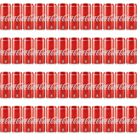 Lot De 48 Boîtes De Coke Cola Original Taste Cola 330 Ml Boisson Italienne Sans Alcool