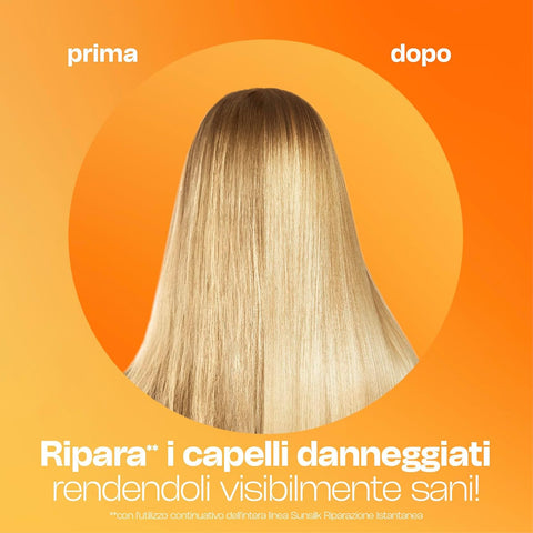 3x Sunsilk, Balsamo Riparazione Istantanea Après-shampoing réparateur dès la première utilisation* pour cheveux abîmés, formule enrichie à 7 % d'un complexe réparateur aux peptides, vitamine C et huile d'amande douce, 200 ml