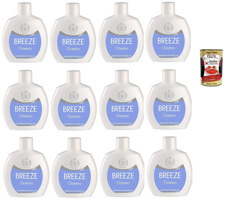 Breeze Oceano Squeeze Déodorant Sans Gaz Et Sans Sels D'aluminium Déodorant Parfumé 48 H 12 X 100 Ml + Italian Gourmet Polpa 400 G