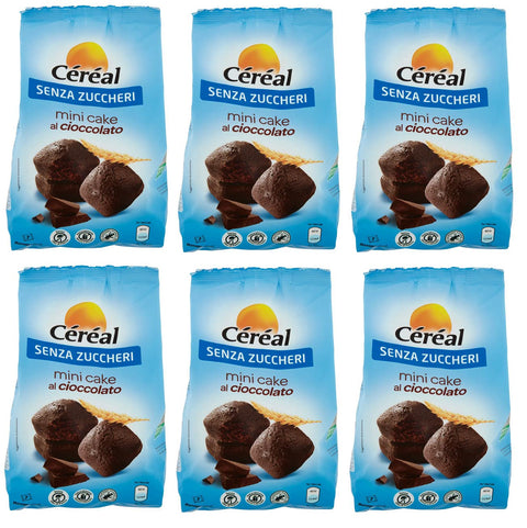 Lot De 6 Mini Cake Al Cioccolato - Sans Sucre - 196 G