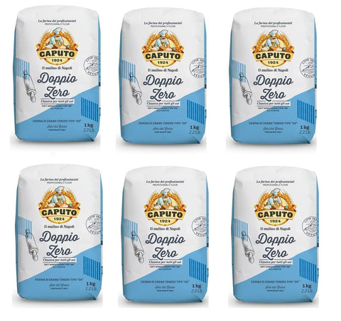 Lot De 6 Farines Classiques Caputo (Farina Caputo Classica) 1 Kg Tipo 00