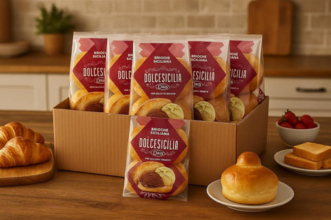 Dolcesicilia Brioche Siciliana per Gelato e Granita  Brioches siciliennes pour glaces et granités, 10 x 280 g