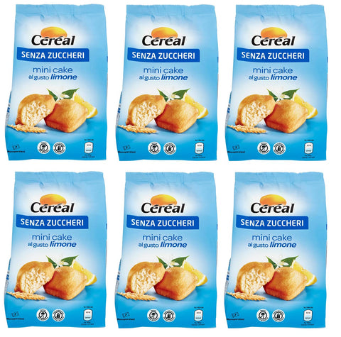 Lot De 6 Mini Cake Al Gusto Citron Avec Collation Sucrée Mini Gâteau Au Citron Sans Sucre 196 G