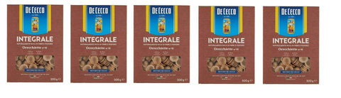5x Pasta De Cecco Orecchiette Integrali N° 91 Pâtes Italiennes À Grains Entiers 500g