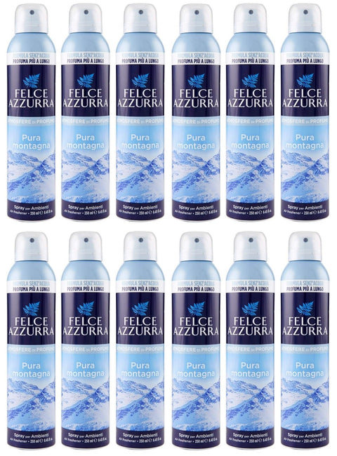 Felce Azzurra Pura Montagna Lot De 12 Déodorants D'ambiance En Spray 250 Ml