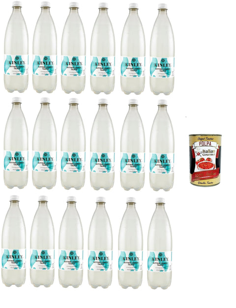 Kinley 18 X 1 Litre D'eau Tonique Au Citron Amer + Italian Gourmet Polpa 400 G