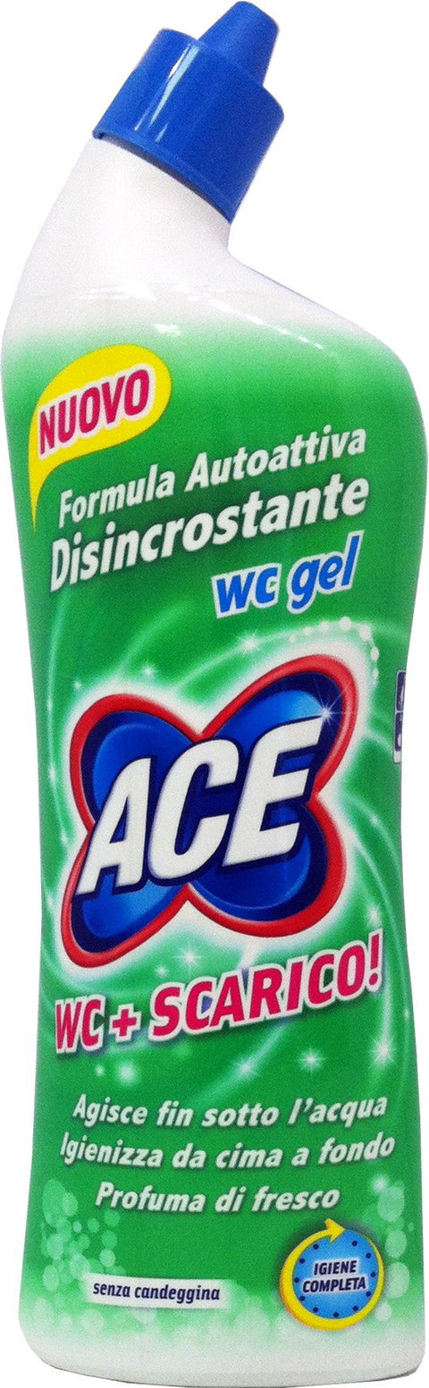 12 X Ace Détartrant Wc + Vidage Sans Javel Gel 700 Ml