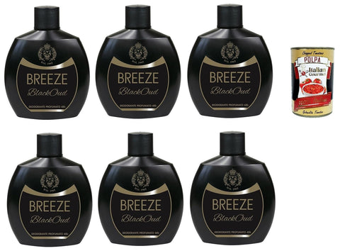 Breeze Blackoud Squeeze Lot De 6 Déodorants Sans Gaz Et Sans Sels D'aluminium Parfumés 48 H + Italian Gourmet Polpa 400 G