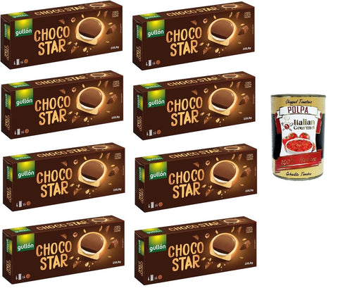 Gullon Choco Star Biscuits Garnis À La Crème Et Recouverts De Chocolat Au Lait 8 X 235,8 G + Italian Gourmet Polpa 400 G